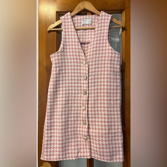 Asos Design dogtooth boucle mini vest dress - Picture 6 of 7